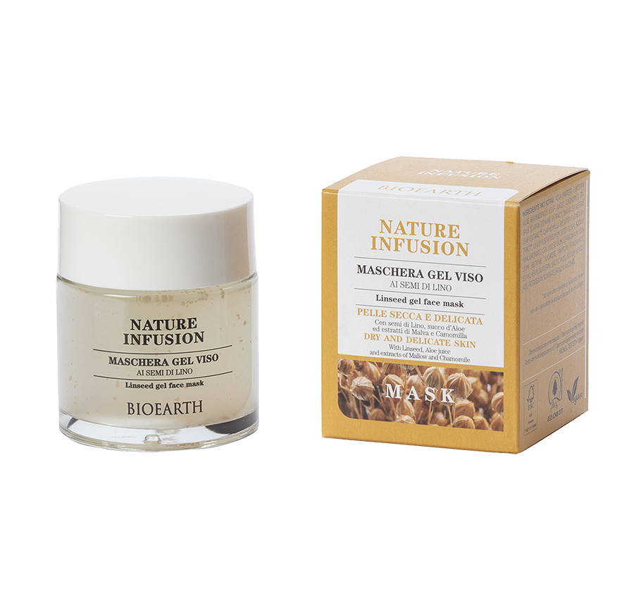 Nature infusion maschera gel viso semi di lino 100 ml pelle secca e delicata
