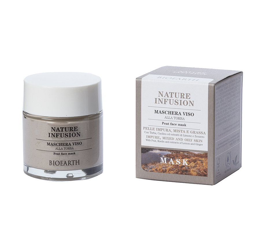 Nature infusion maschera viso torba 100 ml pelle impura mista e grassa