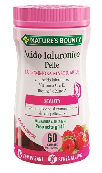 Nature's bounty acido ialuronico pelle 60 gommose masticabili
