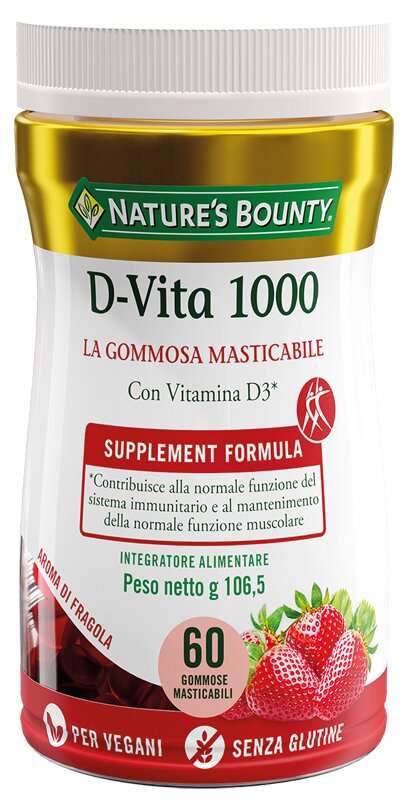 Nature's bounty d vita 1000 60 gommose masticabili