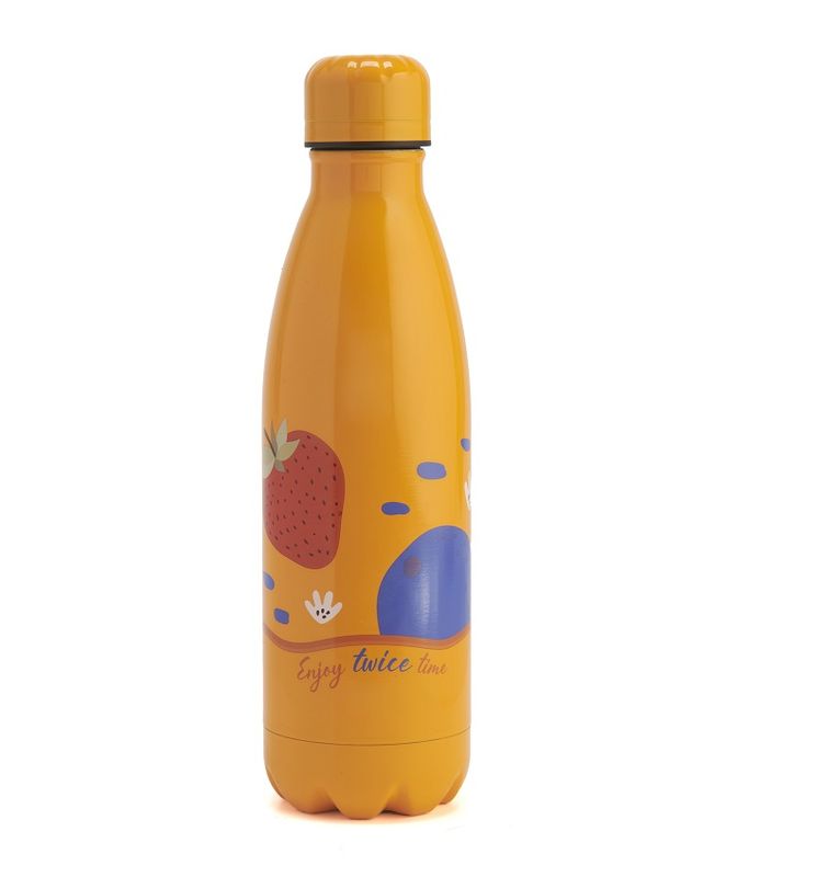Neavita bottiglia thermos in acciaio twice arancio da 500 ml