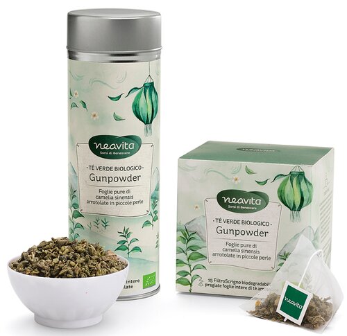 Neavita filtroscrigno te' gunpowder bio 15 filtri da 2 g