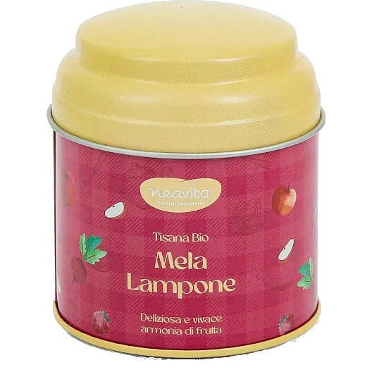 Neavita infuso mela e lampone bio in barattolino happy fruits rosa