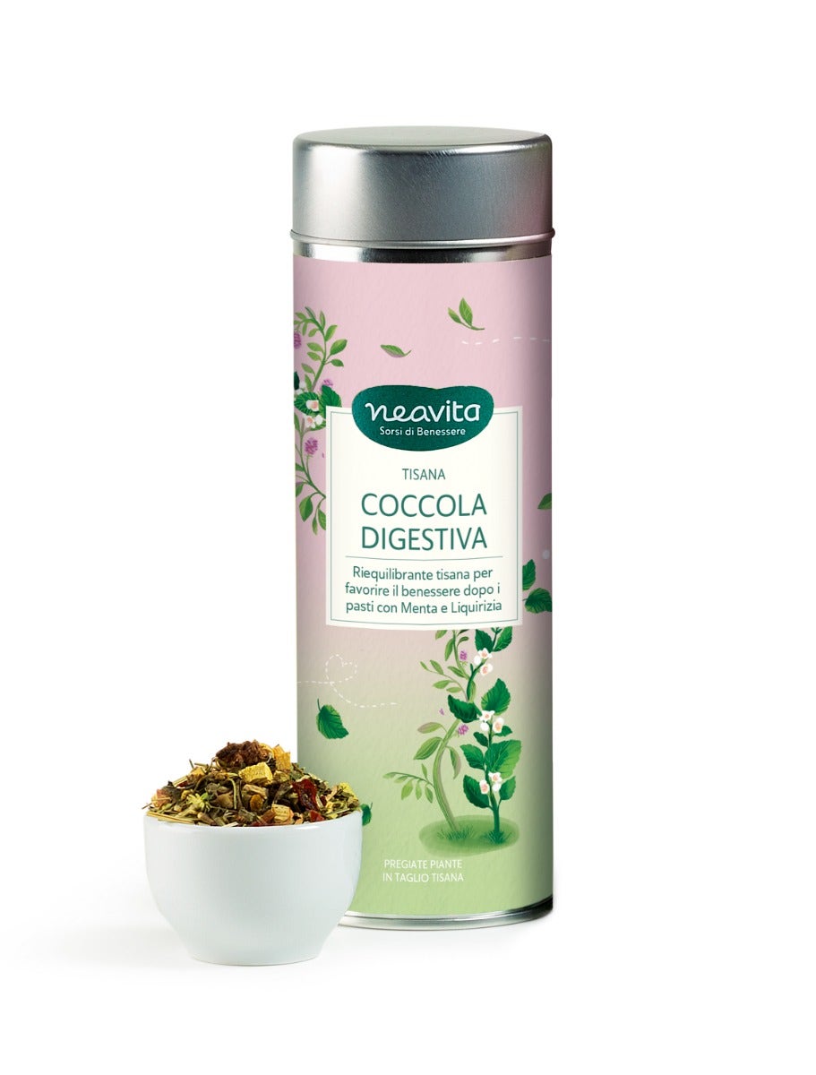 Neavita tisana coccola digestiva silver tin 90g