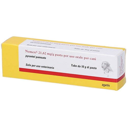 Nemex 21,62 mg/g pasta per uso orale per cani - 21,62 mg/g pasta orale per cani 1 tubo da 10 g