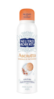 Neutro roberts deodorante spray asciutto legno sandalo e patchouli 150ml