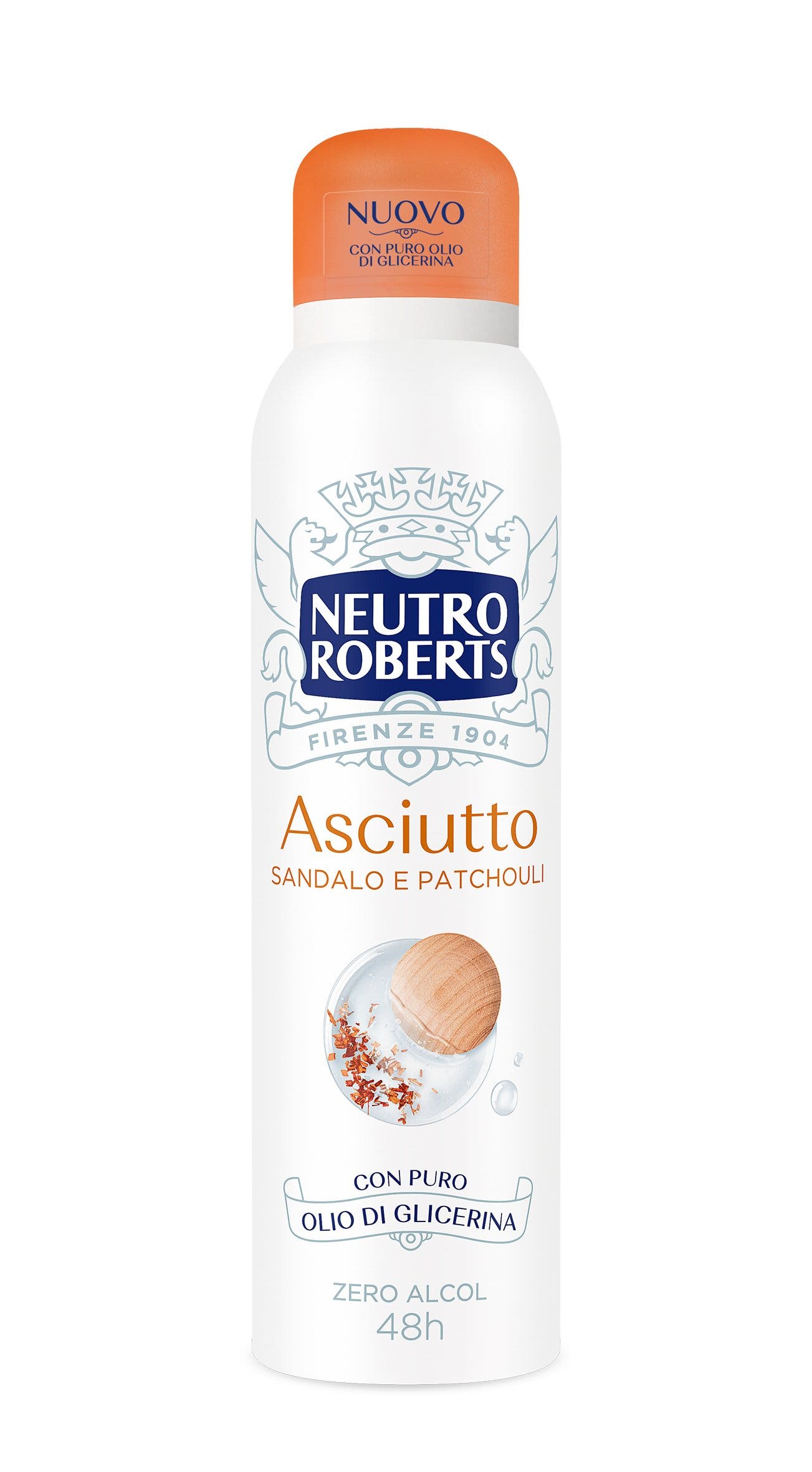 Neutro roberts deodorante spray asciutto legno sandalo e patchouli 150ml