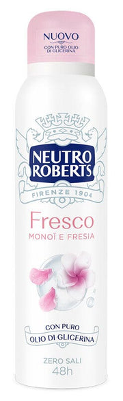 Neutro roberts deodorante spray fresco rosa zero sali di alluminio 150ml