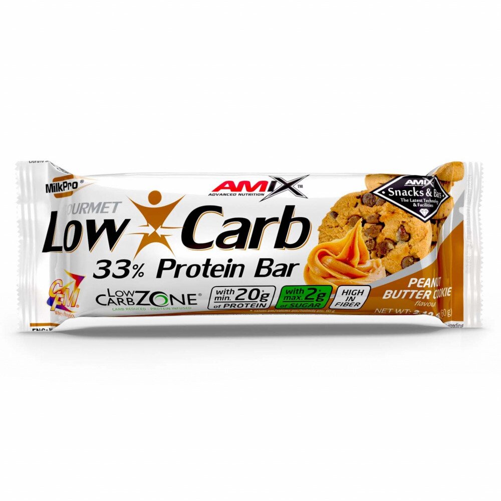 Newtritions amix low carb 33% bar barretta proteica gusto nocciola & caramello 60g