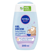 Nivea baby gel doccia dolce nanna dai capelli ai piedini 200ml
