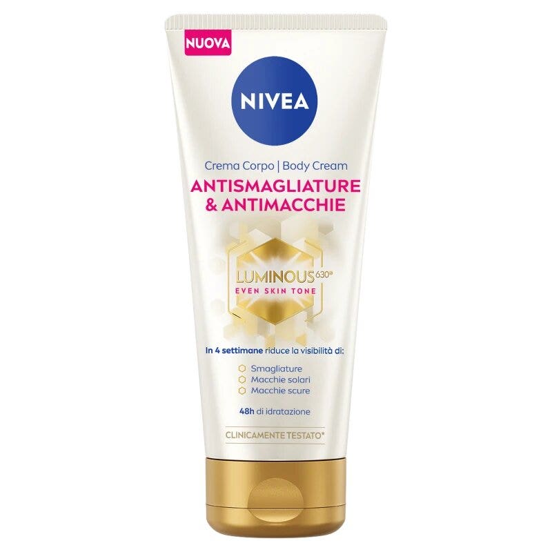 Nivea luminous 630 even skin tone crema corpo antismagliature & antimacchie 200ml