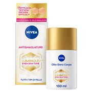 Nivea luminous 630 even skin tone olio-siero corpo antismagliature 100ml
