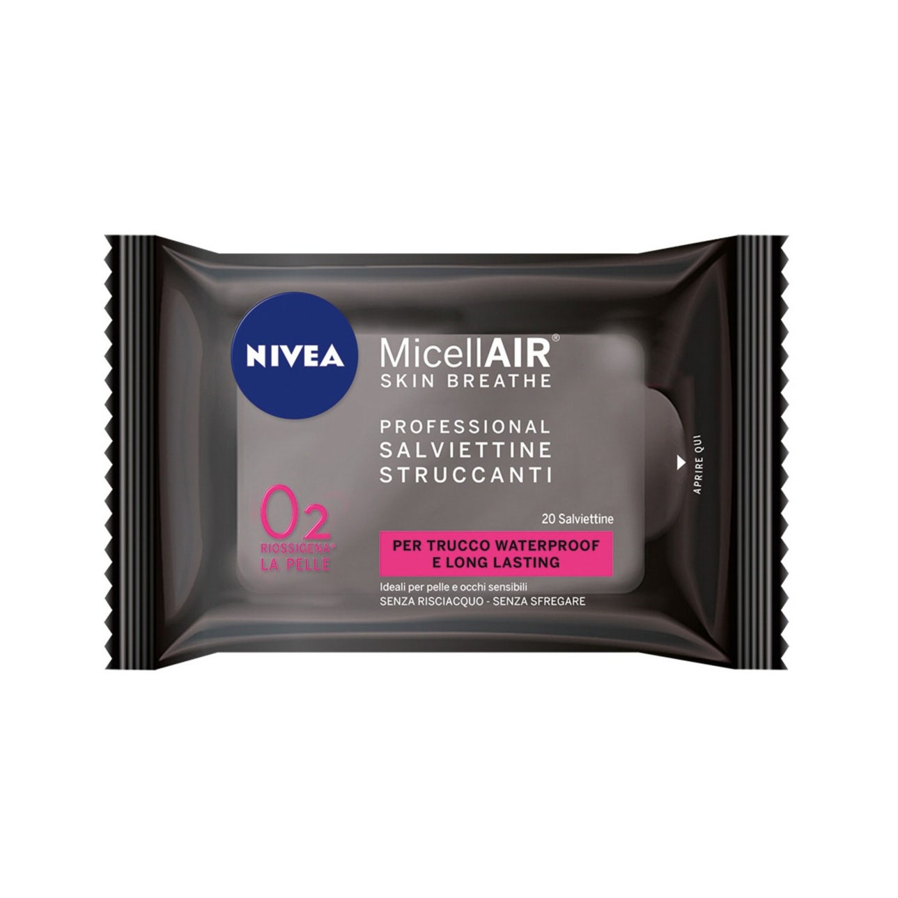 Nivea micellair professional salviettine struccanti 20 pezzi