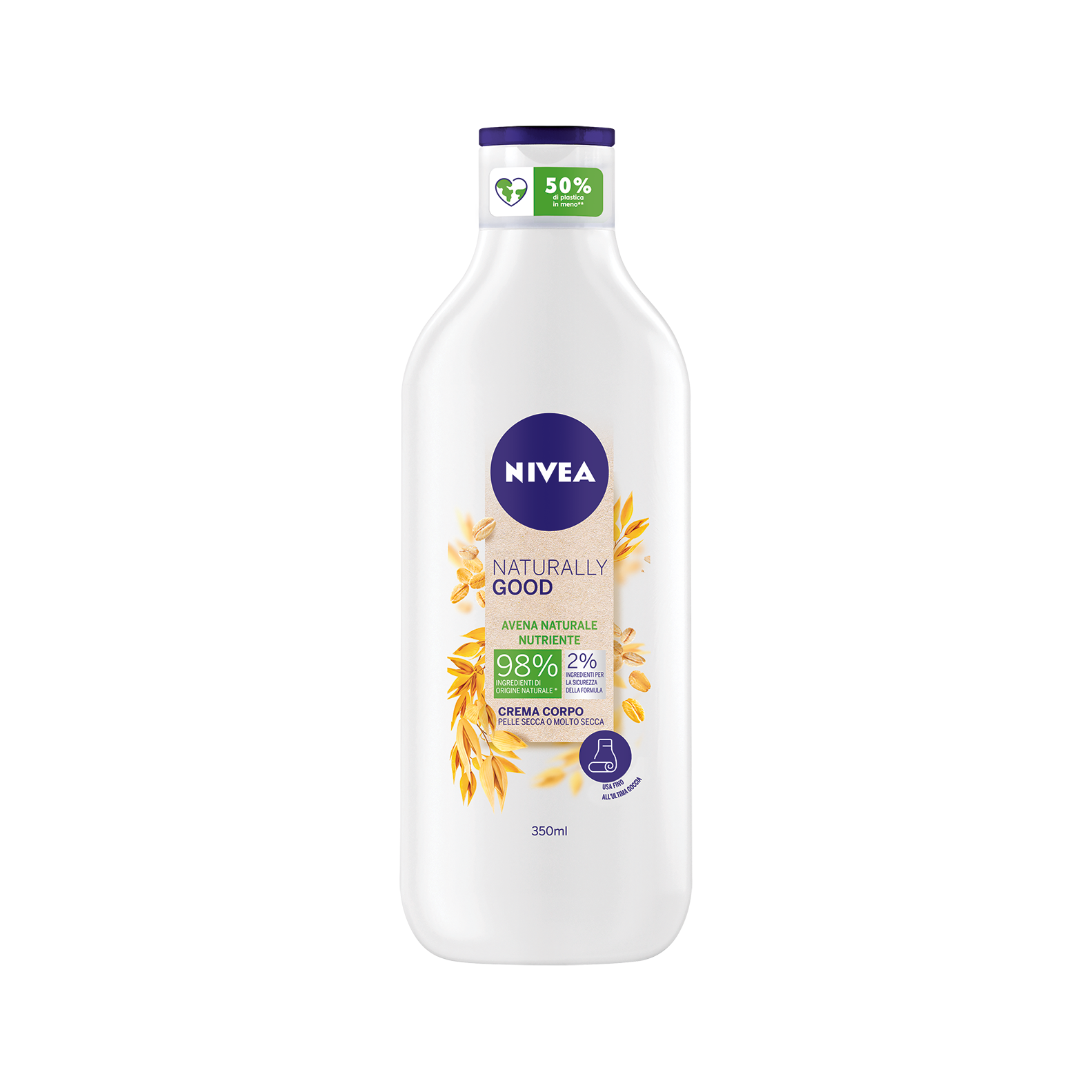 Nivea Naturally Good Crema Corpo Nutriente Avena Naturale 350 ml