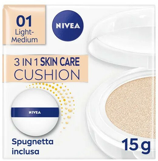 Nivea q10 plus anti-rughe 3 in 1 skin care cushion light - medium 15 ml