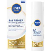 Nivea sun 2in1 primer uv serum quotidiano crema viso siero 30ml spf50+