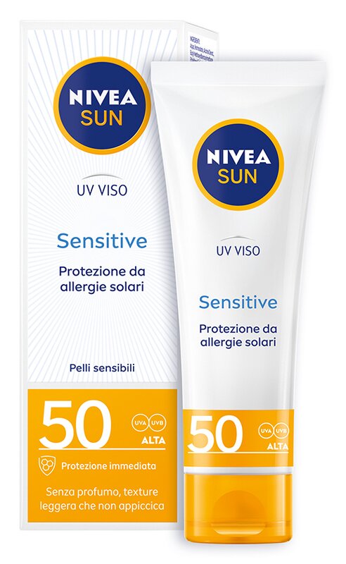 Nivea sun uv viso per pelli sensibili fp50 50 ml