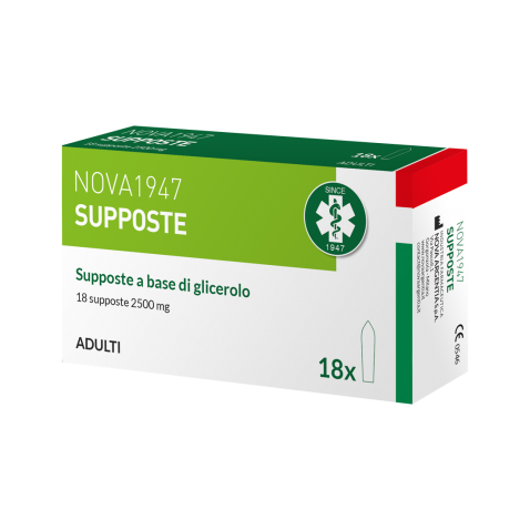 Nova1947 glicerolo 2500mg supposte adulti 18 pezzi