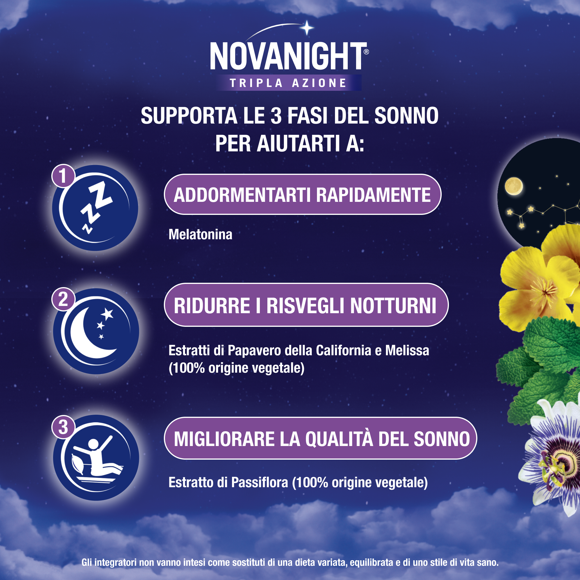 Novanight Integratore Per il Sonno 30 Compresse