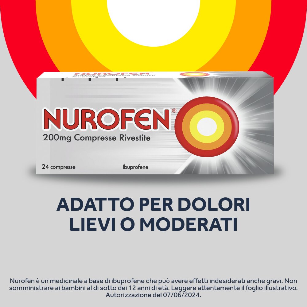 Nurofen 200 mg Ibuprofene Antidolorifico 24 Compresse Rivestite