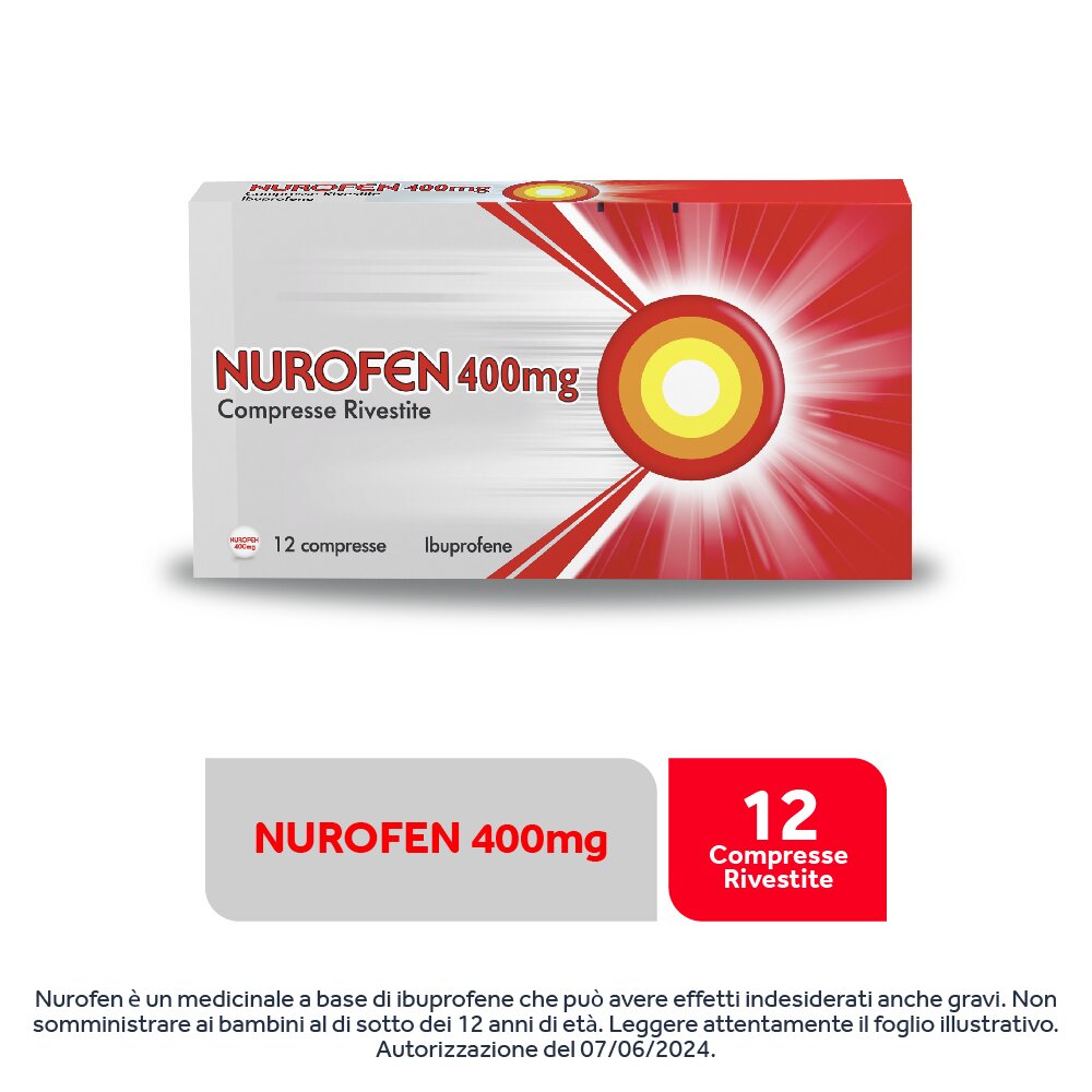 Nurofen 400 mg Ibuprofene Antidolorifico 12 Compresse rivestite