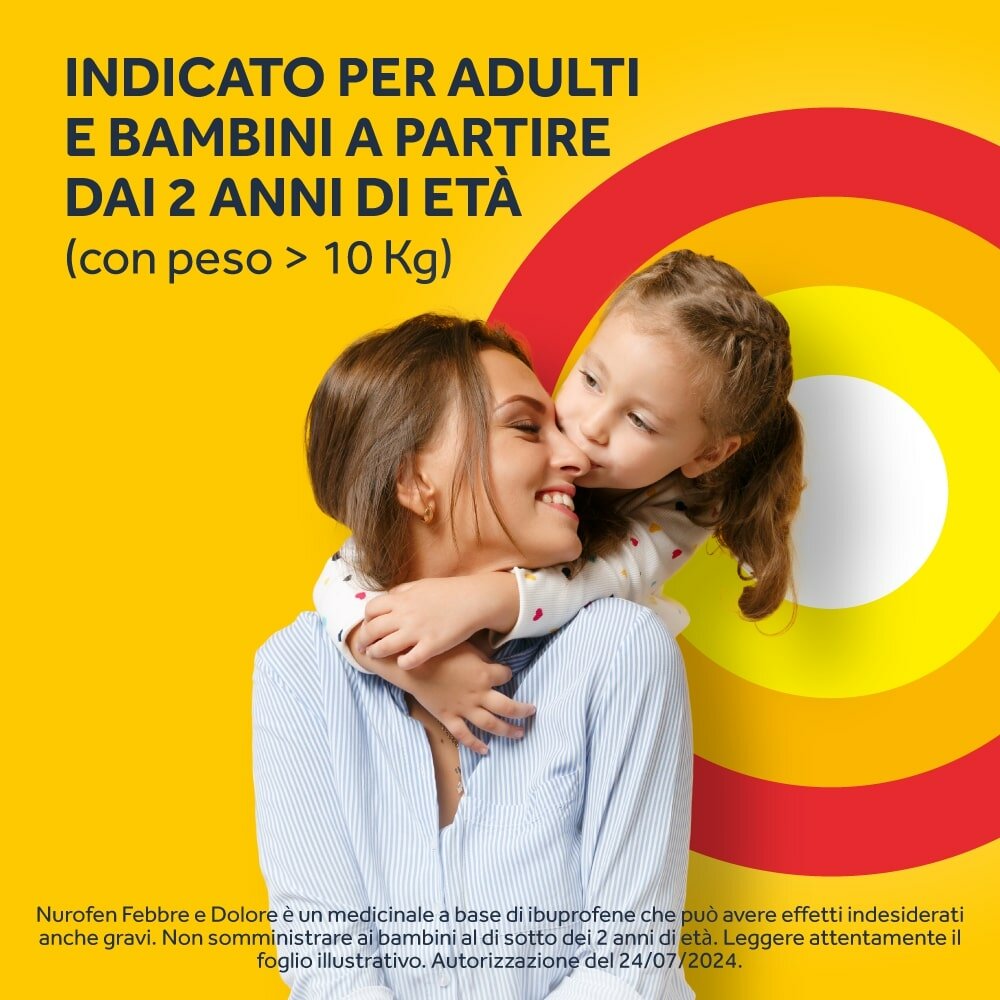 Nurofen Febbre e Dolore Bambini 200 mg/5 ml Sospensione Orale Arancia 100 ml