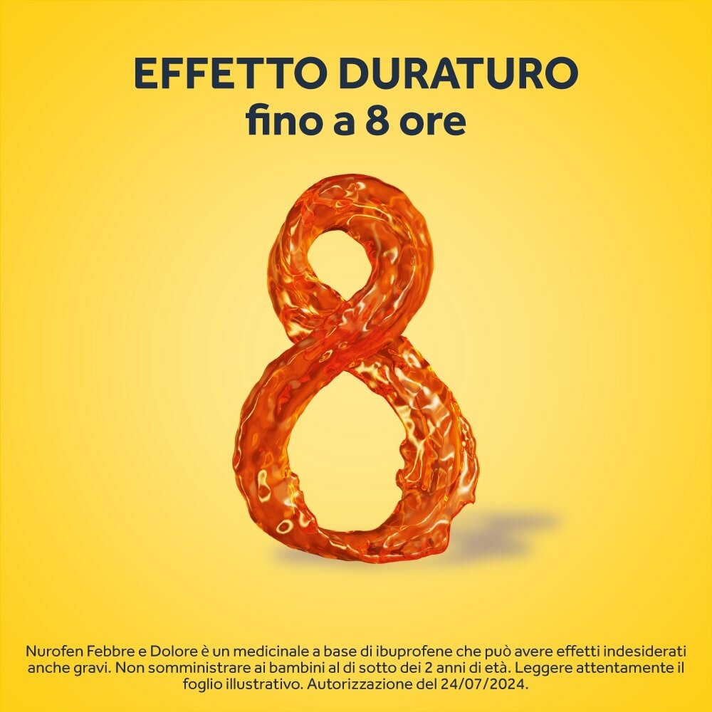 Nurofen Febbre e Dolore Bambini 200 mg/5 ml Sospensione Orale Arancia 100 ml