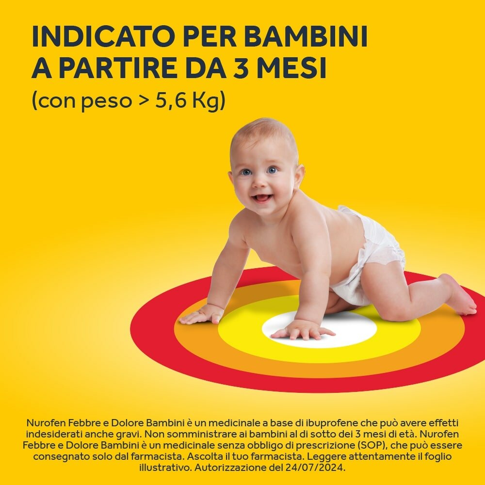 Nurofen Febbre e Dolore Bambini Ibrupofene Sospensione orale Arancia 100mg/5ml