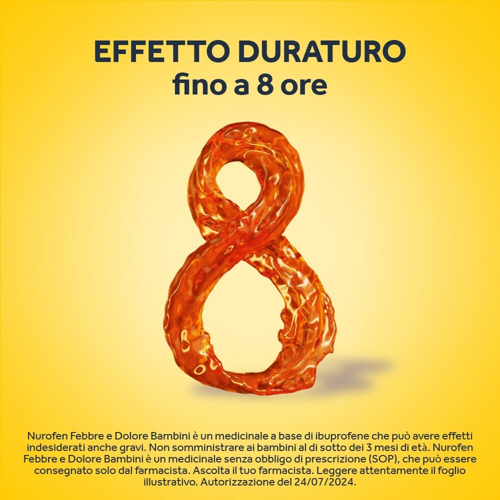 Nurofen Febbre e Dolore Bambini Ibrupofene Sospensione orale Arancia 100mg/5ml
