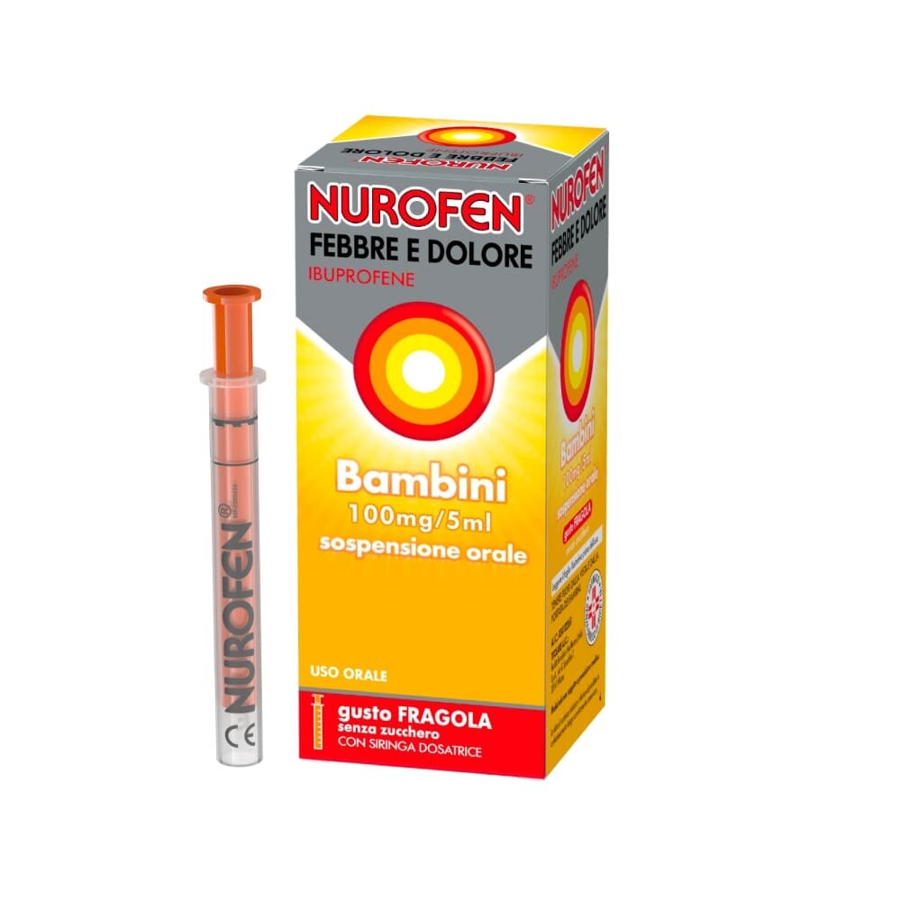 Nurofen Febbre e Dolore Bambini Ibuprofene Sospensione orale Fragola 150 ml