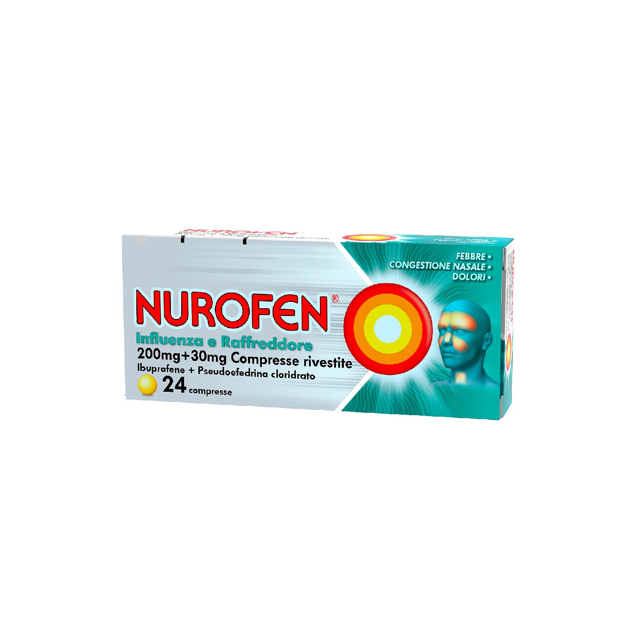 Nurofen Influenza e Raffreddore 200 mg +30 mg 24 Compresse Rivestite