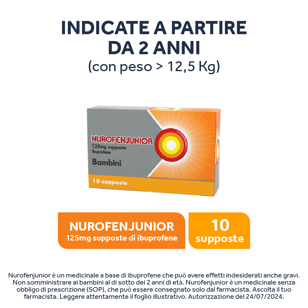 Nurofen Junior 125 mg 10 Supposte Bambini