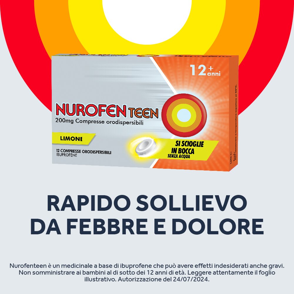 Nurofenteen 200 mg 12 Compresse Orodispensabili