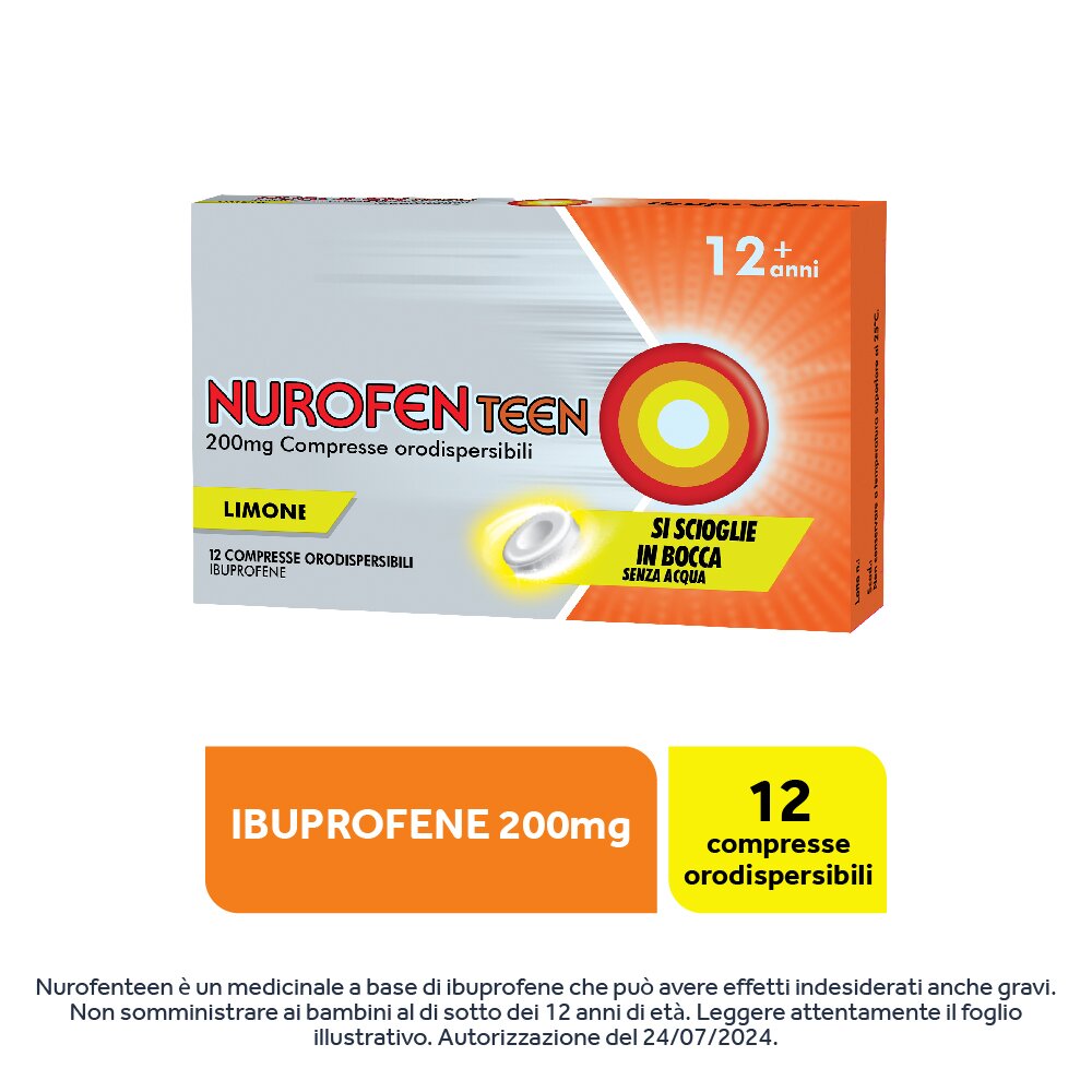 Nurofenteen 200 mg 12 Compresse Orodispensabili