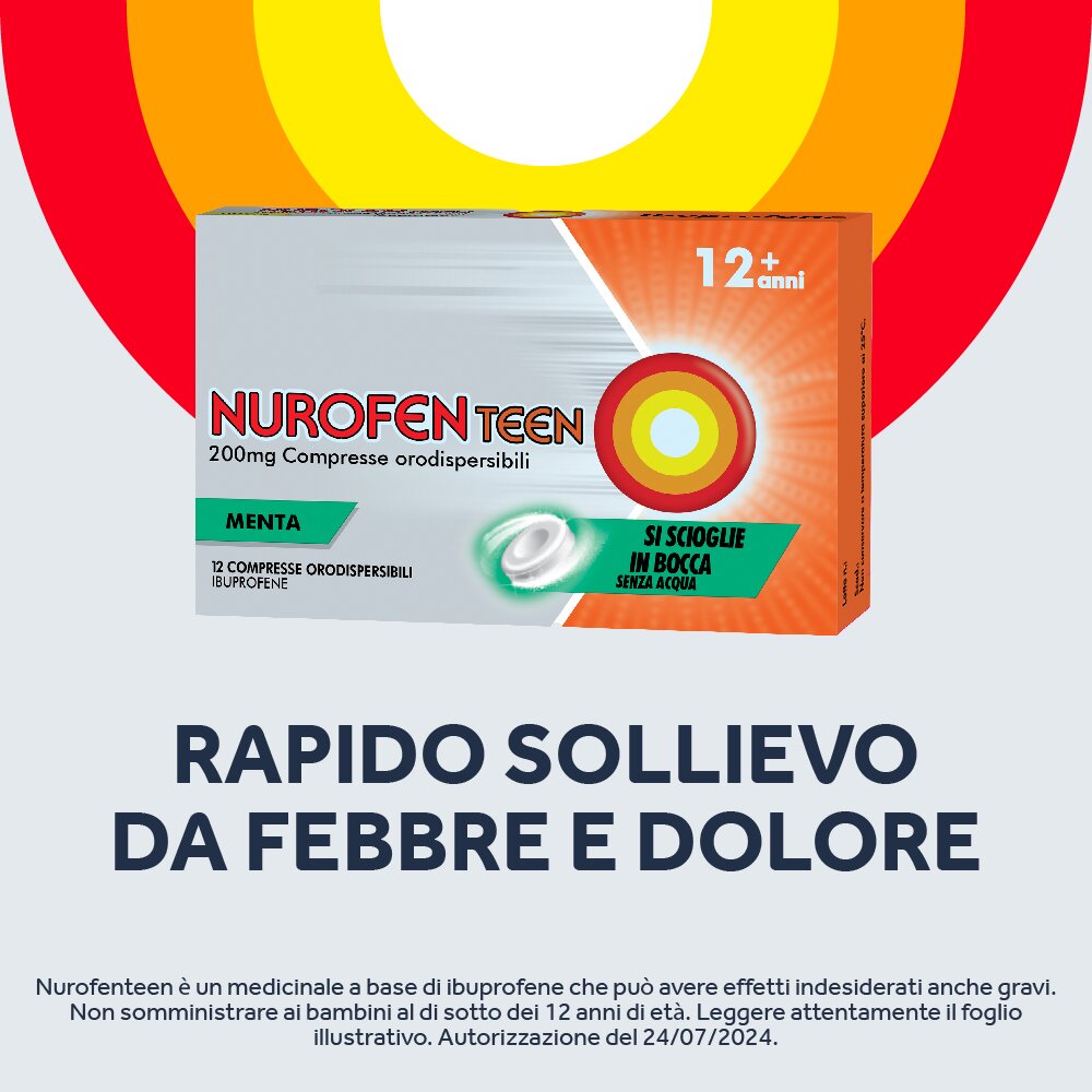 Nurofenteen 200 mg Menta 12 Compresse Orodispensabili