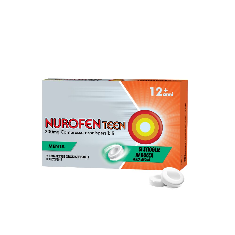 Nurofenteen 200 mg Menta 12 Compresse Orodispensabili