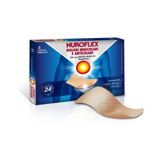 Nuroflex Dolori Muscolari e Articolari 200 mg Ibuprofene 4 Cerotti