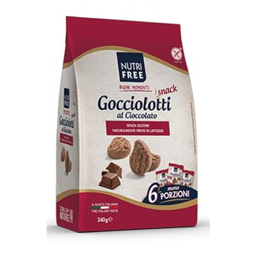 Nutrifree gocciolotti cioccolato snack 40 g x 6