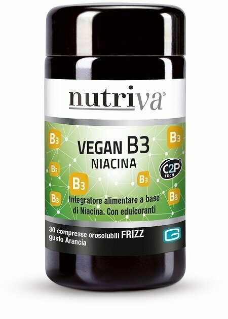 Nutriva vegan b3 fizz 30 compresse gusto arancia