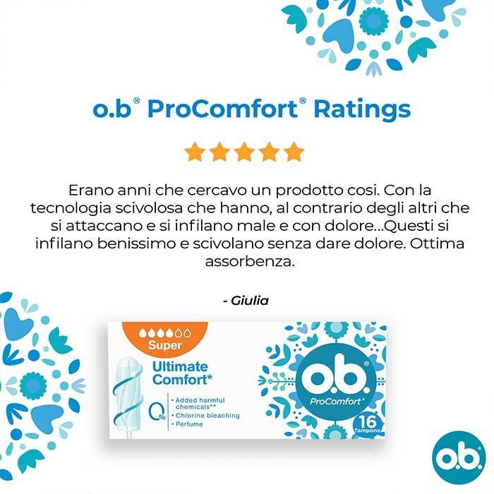 O.b pro comfort 16 pezzi assorbenti interni plus