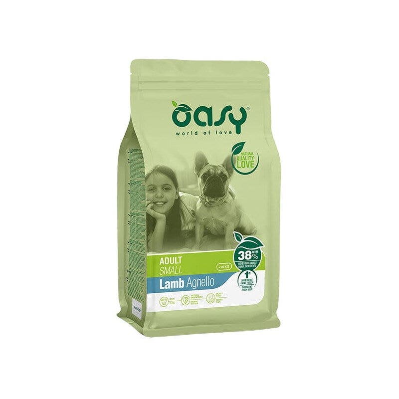 Oasy adult small con agnello per cani adulti 3kg