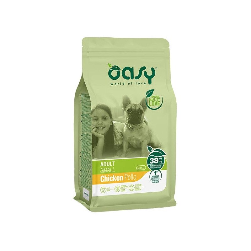 Oasy adult small con pollo per cani adulti 1kg