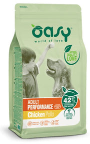 Oasy cane adult performance crocchette con pollo per cani sacco 12 kg