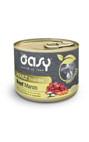 Oasy grain free cibo umido manzo per cani adulti taglia small/mini 200g