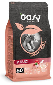Oasy grain free formula adult tacchino cibo secco per gatti 300g