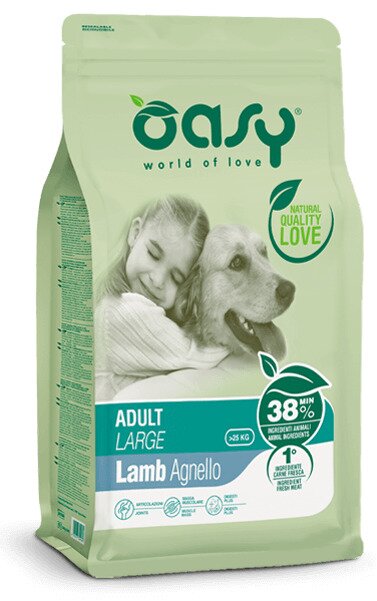 Oasy lifestage adult large agnello cibo secco per cani 12kg