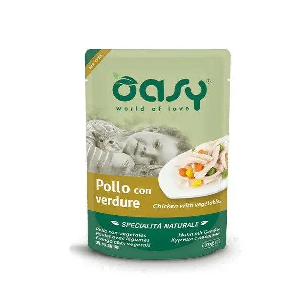 Oasy Specialità Naturale Gatto Pollo con Verdure 70g