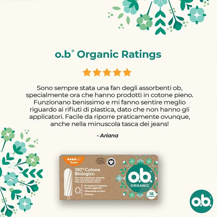 Ob Pro Comfort Organic Super Assorbenti Interni 16 pezzi