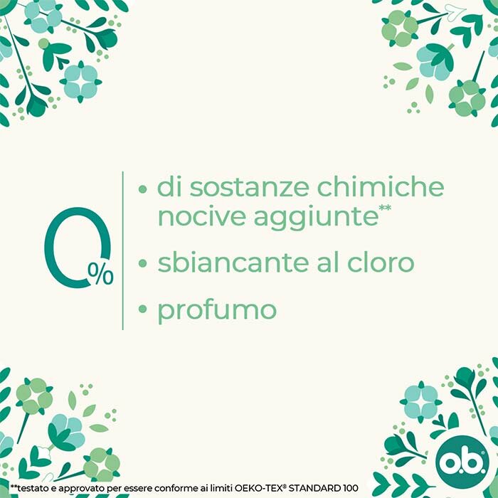Ob Pro Comfort Organic Super Assorbenti Interni 16 pezzi