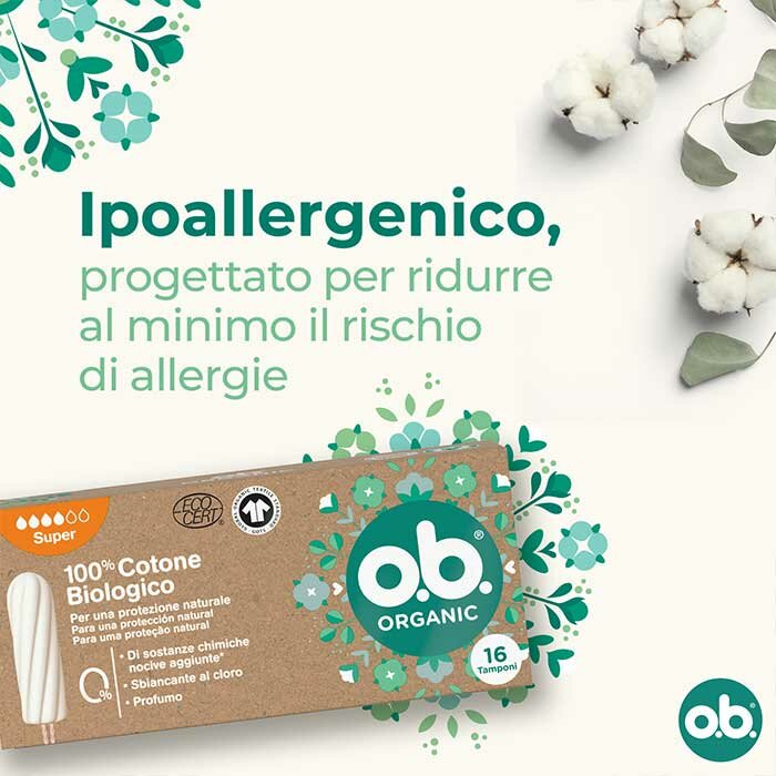 Ob Pro Comfort Organic Super Assorbenti Interni 16 pezzi
